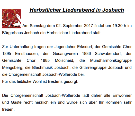 Herbstlicher Liederabend