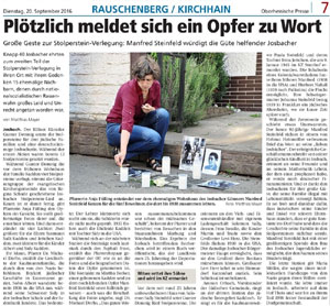 Oberhessische Presse vom 20.09.2016